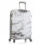 Большой чемодан из поликарбоната Heys Bianco (M) White Marble
