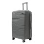 Велика валіза Milano Bag 115/132 л із поліпропілену 4,4 кг Сіра