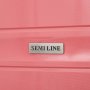 Большой чемодан Semi Line на 98 л весом 3,8 кг из полипропилена Розовый