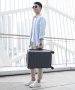 Большой чемодан Xiaomi Ninetygo Business Travel на 100 л из поликарбоната Серый