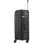 Большой пластиковый чемодан VIP XION на 115/129 л весом 5 кг Черный