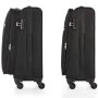 CarryOn AIR (L) Black 100/120 л чемодан из полиэстера на 4 колесах черный