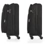 CarryOn AIR (S) Black 35/41 л чемодан из полиэстера на 4 колесах черный