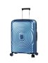 Чемодан ручная кладь Snowball AQUA Light на 35 л весом 1,9 кг из полипропилена Голубой