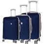 IT Luggage OUTLOOK комплект чемоданов из ABS пластика на 4 колесах синий