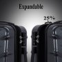 IT Luggage TIDAL 84/105 л чемодан из ABS пластика на 4 колесах серый