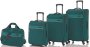 Комплект чемоданов и сумки для ноутбука Travelite Delta, зеленый