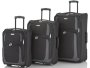 Комплект чемоданов на 2-х колесах Travelite Paklite Rocco, черный