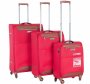Комплект тканевых 4-х колесных чемоданов (S/M/XL) March Flybird, красный