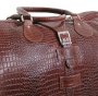 Шкіряна дорожня сумка 45 л Vip Collection 36490 Brown Croco