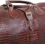Шкіряна дорожня сумка 45 л Vip Collection 36490 Brown Croco