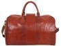 Кожаная дорожная сумка саквояж 45 л VIP COLLECTION, коньячный