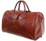 Кожаная дорожная сумка саквояж 45 л VIP COLLECTION, коньячный