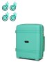 Маленька авіа валіза Snowball Mini XS – 25 л, 2,3 кг зі знімними колесами Бірюзова