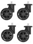 Маленька авіа валіза Snowball Mini XS – 25 л, 2,3 кг зі знімними колесами Чорна