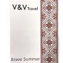 Малый чемодан ручная кладь V&amp;V Travel Summer Breeze из полипропилена на 40 л весом 2,3 кг Серый