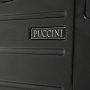 Малый дорожный пластиковый чемодан 4-х колесный PUCCINI, черный