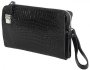 Мужская кожаная борсетка Vip Collection 410 Black croco