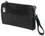 Мужская кожаная борсетка Vip Collection 410 Black croco