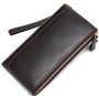 Чоловічий клатч Tiding Bag з натуральної шкіри Коричневий