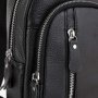Чоловічий шкіряний чорний слінг на плече Tiding Bag Чорний