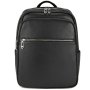 Мужской кожаный рюкзак на два отдела TIDING BAG Черный