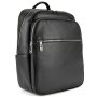 Мужской кожаный рюкзак на два отдела TIDING BAG Черный
