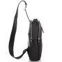 Мужской кожаный слинг на одно плечо Tiding Bag Черный