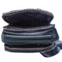 Мужской кожаный слинг на одно плечо Tiding Bag Черный