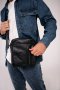 Мужской мессенджер через плечо кожаный Tiding Bag Черный