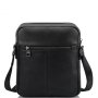 Мужской мессенджер через плечо кожаный Tiding Bag Черный