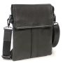 Мужской мессенджер Tiding Bag из натуральной кожи Черный