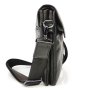 Мужской мессенджер Tiding Bag из натуральной кожи Черный