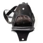 Мужской слинг Tiding Bag из гладкой кожи Черный