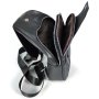 Мужской слинг Tiding Bag из гладкой кожи Черный
