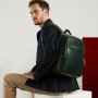 Piquadro Blue Square 15 л міський рюкзак з натуральної шкіри зелений