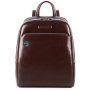 Piquadro Blue Square 6 л городской рюкзак из натуральной кожи коричневый