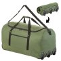Складная сумка на колесах TravelZ Wheelbag на 100 л Зеленая