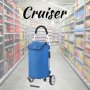 Складная сумка-тележка ShoppingCruiser Foldable на 45 литров Голубая