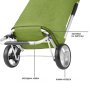 Складная сумка-тележка ShoppingCruiser Foldable на 45 литров Зеленая