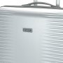 Середня валіза Gabol Balance (L) Silver 85 л з ABS пластику на 4 колесах срібляста