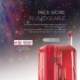 Средний чемодан поликарбонатный 66 л на 4-х колесах Heys Astra Deep Space, бургунди