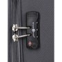 Средний чемодан Snowball 22204 на 65/78 л весом 3 кг из нейлона Антрацит