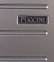 Средний дорожный пластиковый чемодан 4-х колесный PUCCINI, антрацит