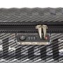 Средний элитный чемодан из поликарбоната и кожи 71 л Roncato Uno Zip Delux Limited Edition, карбон