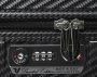 Средний элитный чемодан из поликарбоната и кожи 71 л Roncato Uno Zip Delux Limited Edition, карбон