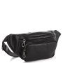 Сумка бананка на пояс, на плечо из натуральной кожи Tiding Bag Черная