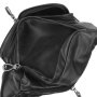 Сумка бананка на пояс, на плечо из натуральной кожи Tiding Bag Черная