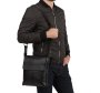 Сумка через плече чоловіча шкіряна Tiding Bag Чорна