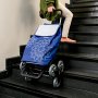 Сумка-тележка Gimi Tris Floral на 56 литров Синий